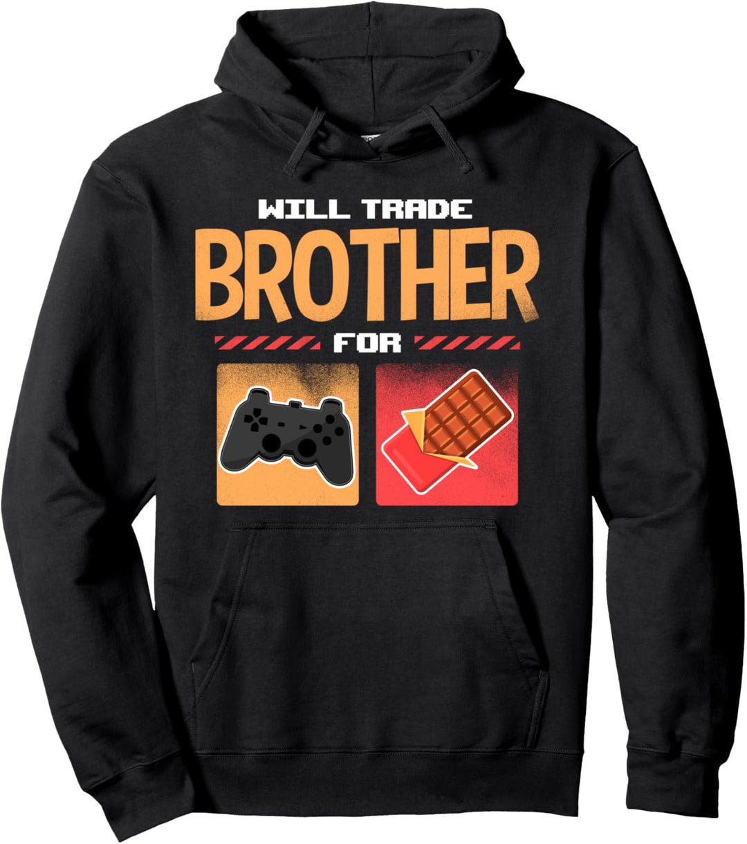 Bruder Videospiele und Schokolade Gaming Geschenk handeln Pullover Hoodie
