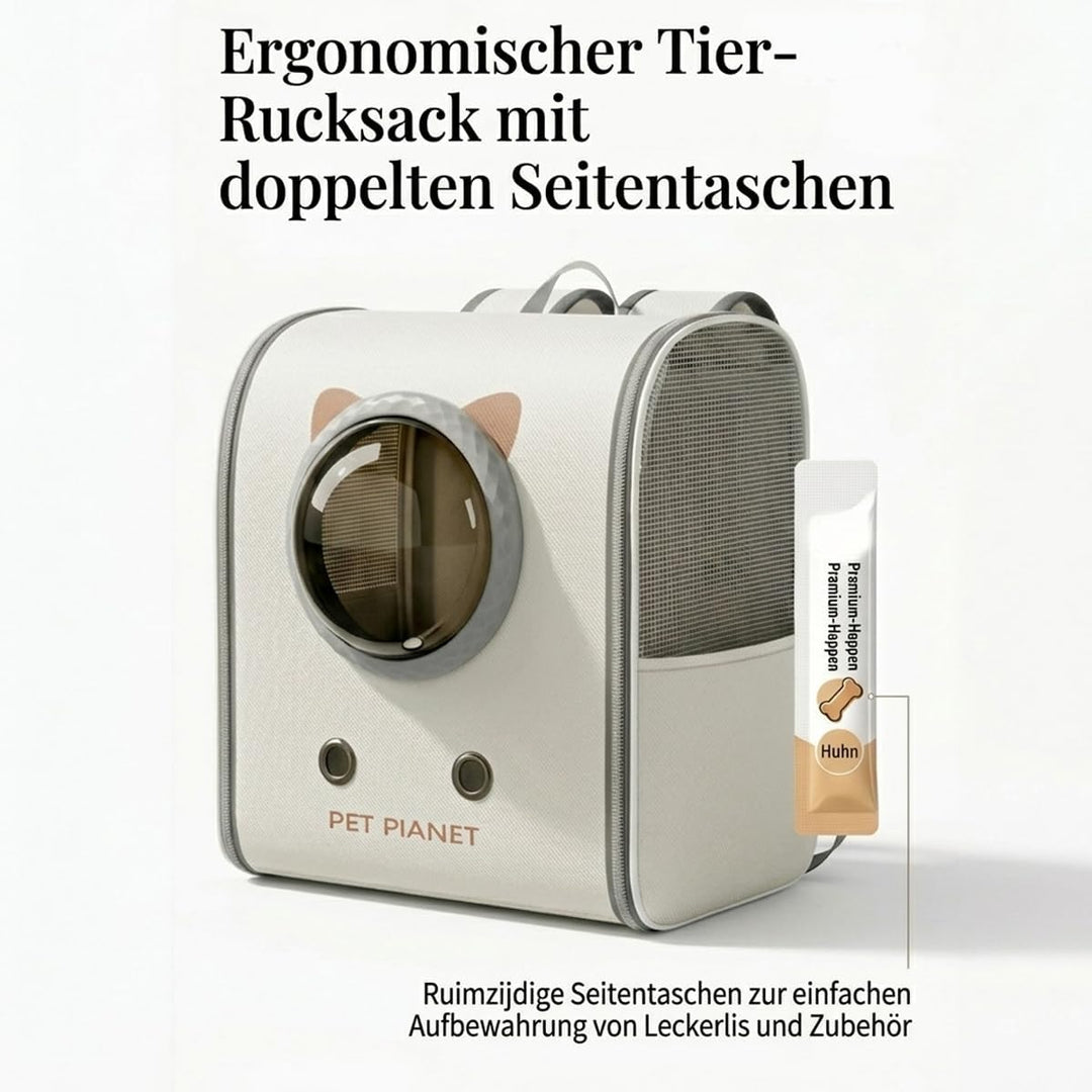 Katzenrucksack mit Fenster bis 10kg, Haustier Rucksack für Katzen Hunde, Belüftet &amp; Ergonomisch mit