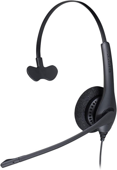 Jabra Biz 1500 Quick Disconnect On-Ear Mono Headset - Corded Headphone with Noise-cancelling Microph