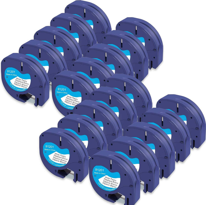 Molabel 20pack Compatible Letratag Label Tape Replacement for Dymo Letratag 91221 S0721610 91201,12