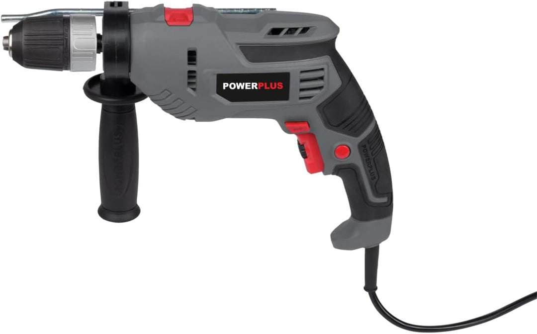 Powerplus Elektro-Schlagbohrmaschine POWE10030-2 in 1: (Schlag-) Bohren, 720 W Bohrleistung, 3 Nm, L