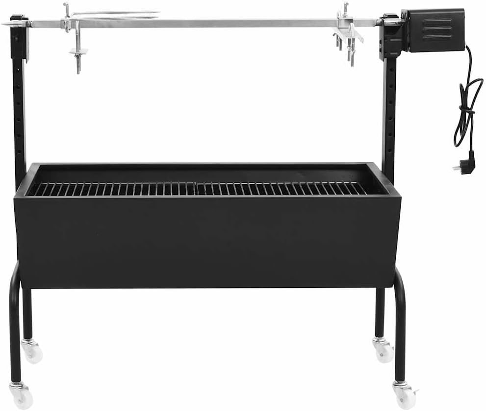 vidaXL BBQ Rotisserie Elektrisch Spanferkelgrill Lammgrill Grill Grillwagen Barbecue Smoker Grillspi