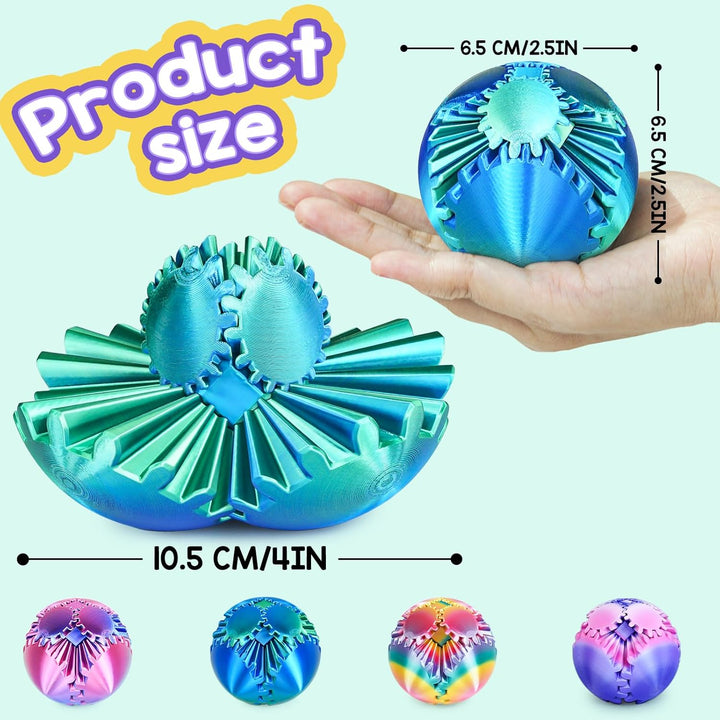 Gear Ball 3D gedrucktes Fidget Spielzeug Drehbare Zahnradkugel Stressabbau Schreibtischspielzeug Erw