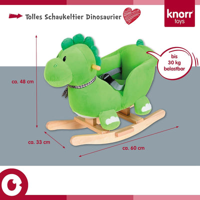 KNORRTOYS.COM 40620 Schaukeltier Dinosaurier, grün