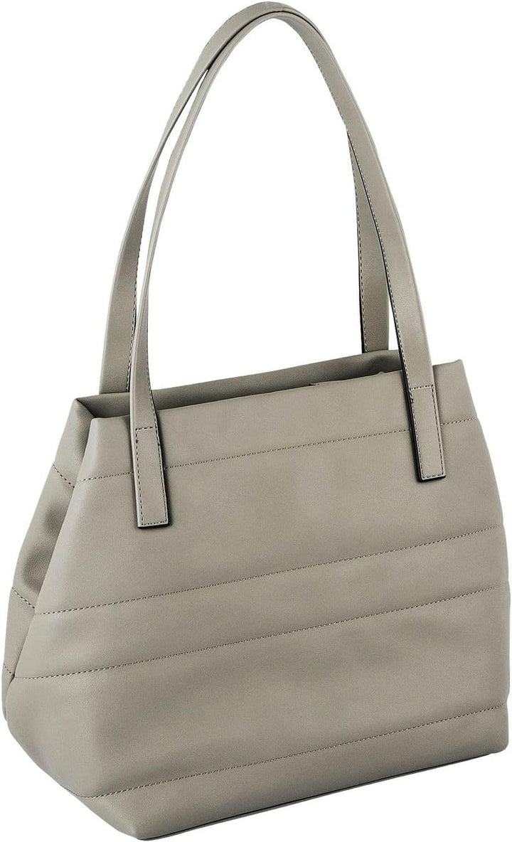 Tom Tailor and Denim Tom Tailor Bags Damen Miri Quilted Shopper, 42x20x28 Mid Grey, Mid Grey
