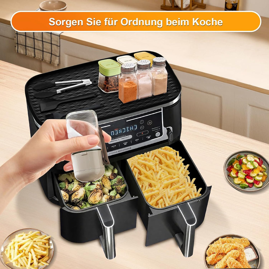 Heissluftfritteuse Silikonmatte Zubehör für Ninja Foodi MAX Dual Zone 9.5l AF400EU, Airfryer Silikon