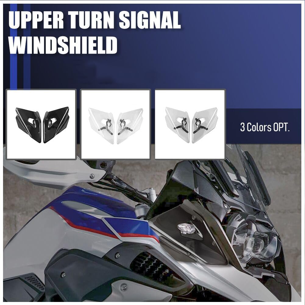 Motorrad-Blinker-Seiten-Winglet-Windschutzscheibenschutz, kompatibel mit B.M.W R1250GS R 1250 GS ADV