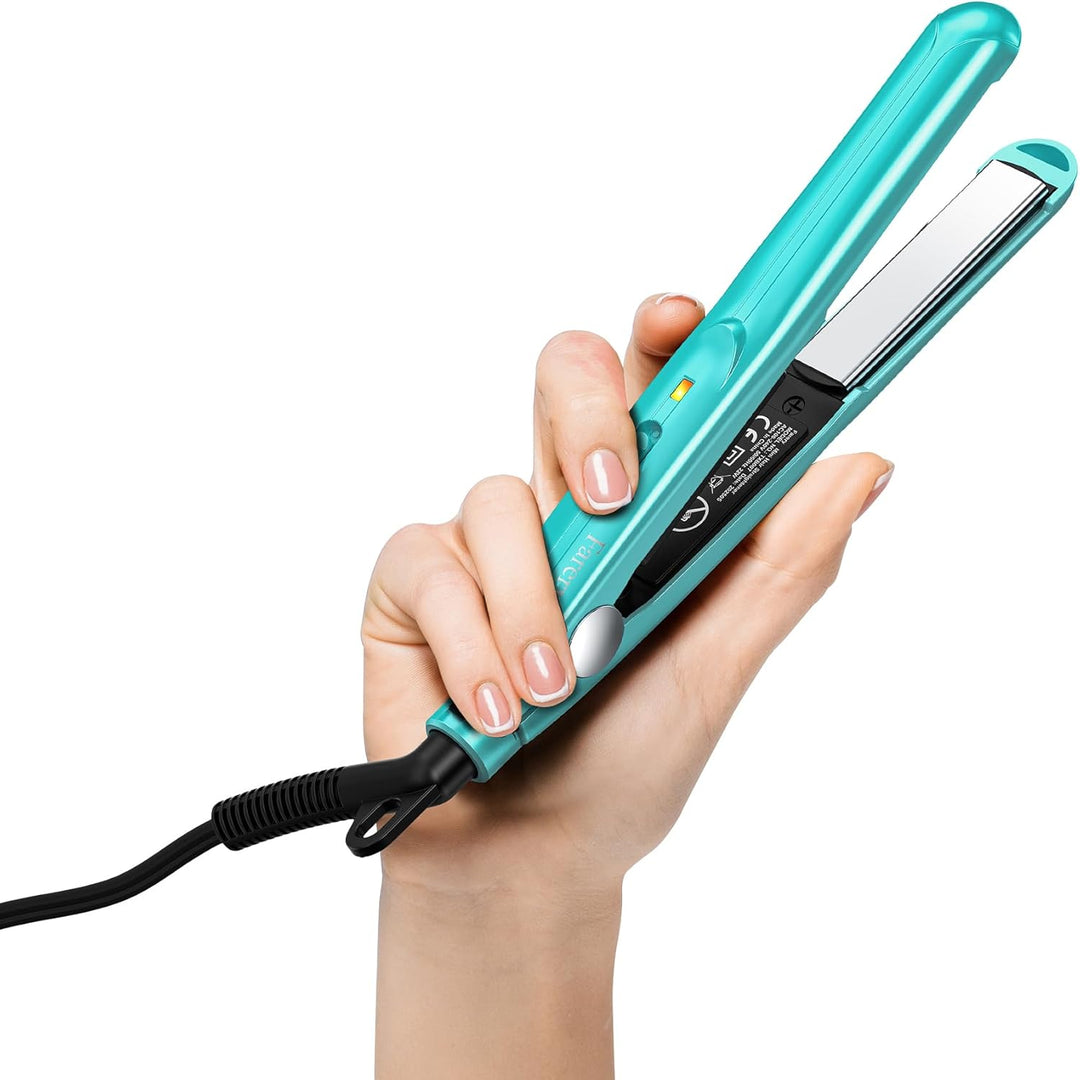 Farery Mini-Haarglätter, Keramik-Mini-Glätteisen für kurzes Haar/Locken, Pony, leicht und tragbar, k