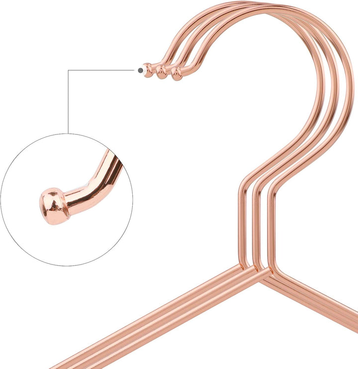 SONGMICS Kleiderbügel Kinder/Baby Roségold Metall, 35 cm, stabile Bügel aus Metalldraht, für Babykle