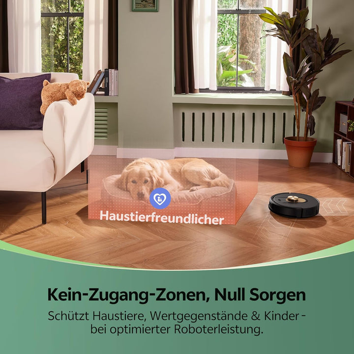 Vexilar Saugroboter mit Wischfunktion, 8000Pa & 180 Min Laufzeit Staubsauger Roboter mit LiDAR Laser