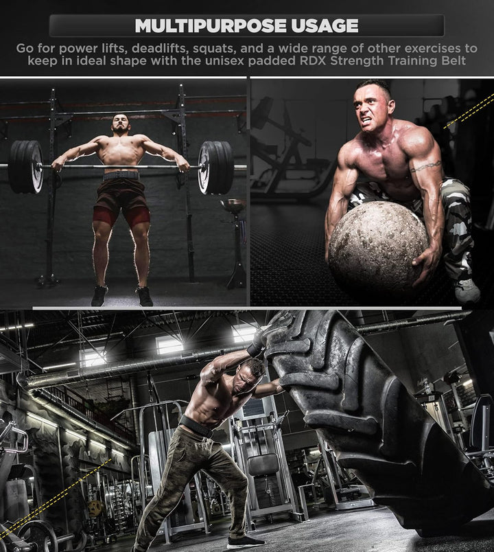 RDX Gewichthebergürtel Leder 4” und 6”, 10 Verstellbar Löcher Trainingsgürtel Schnalle, Powerlifitin