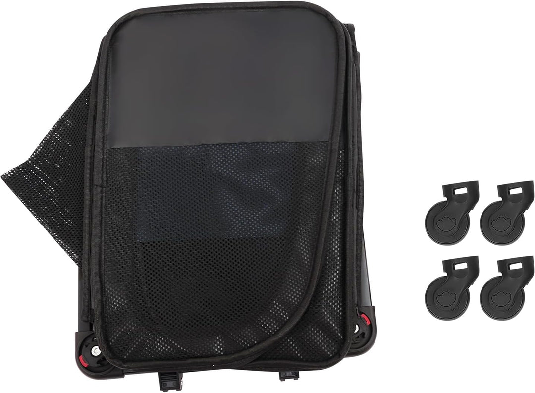 2-in-1 Hundetrolley, Tragbar Transporttasche mit 360°Drehrollen Hunderucksack Katzenrucksack Transpo