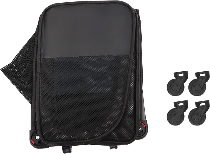 2-in-1 Hundetrolley, Tragbar Transporttasche mit 360°Drehrollen Hunderucksack Katzenrucksack Transpo