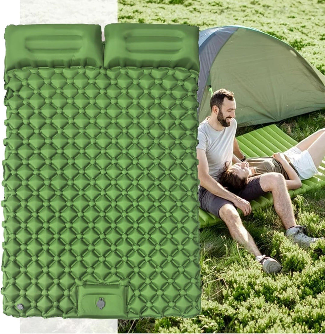 Campingbett - 2-Personen LuftkissenMit Kopfkissen | Leichtes &amp; Kompaktes Outdoor Zubehör Für Camping
