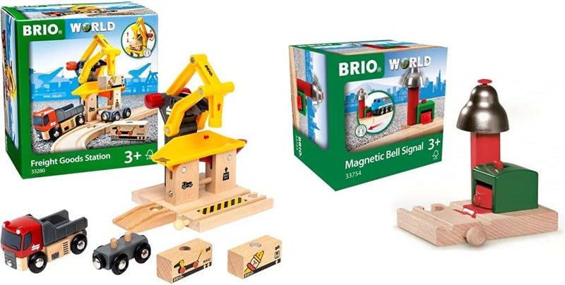 BRIO World 33280 Frachtverladestation – Eisenbahnzubehör für die BRIO Holzeisenbahn – ab 3 Jahren &