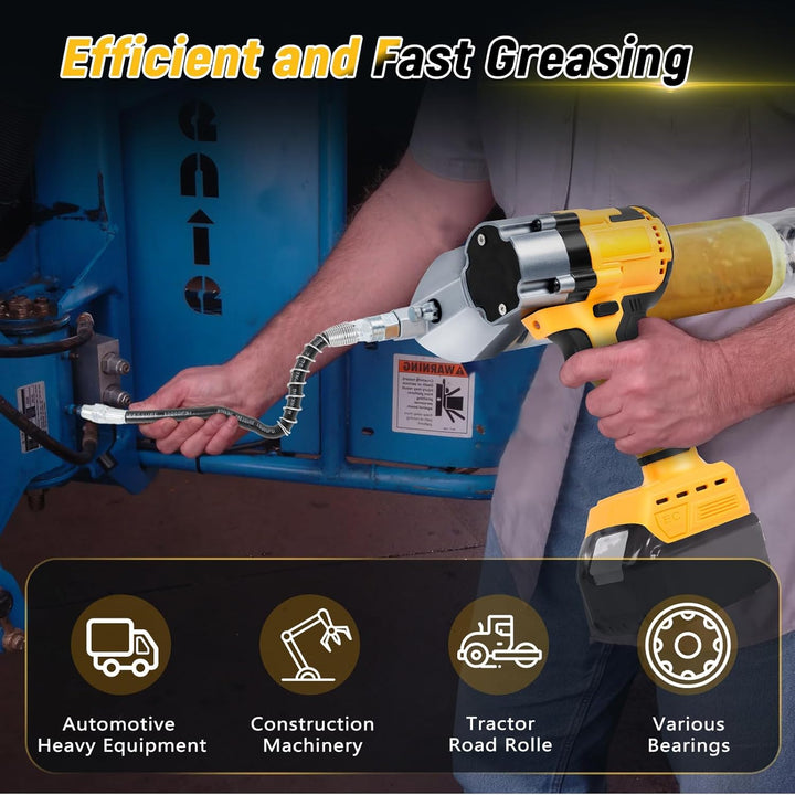 Schnurlose Fettpresse Kompatibel für Dewalt 20V MAX Akku, Bürstenlose 13000 PSI Professionelle Elekt