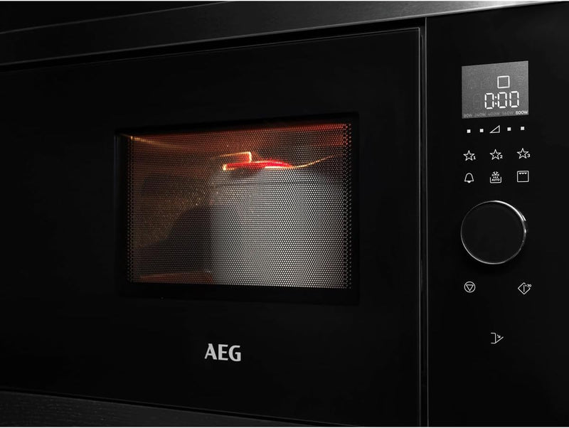 AEG MBB1756SEM 60cm Einbau-Mikrowelle / Touch-Bedienung / Display mit Uhr ohne Grill 596 mm / 800 Wa