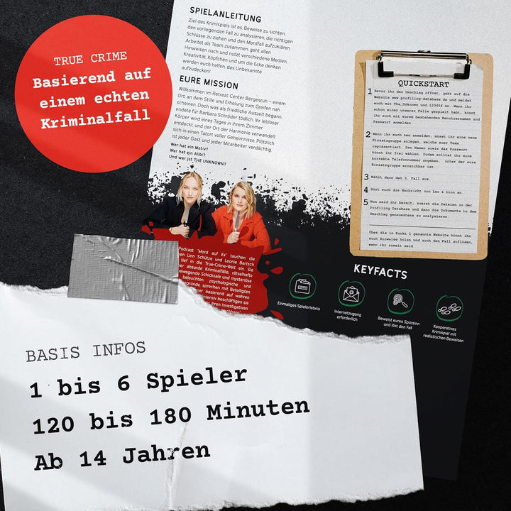 The Unknown Fall 3: Mörderische Auszeit | Das Krimispiel für True-Crime-Fans | 1-6 Spieler | Inkl. 3