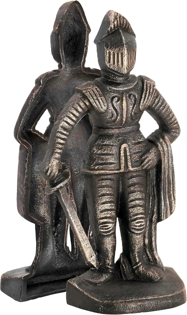 Design Toscano Mittelalterlicher Ritter, Buchstützen Mittelalterliche Ritter Eisen Buchstützen, Mitt
