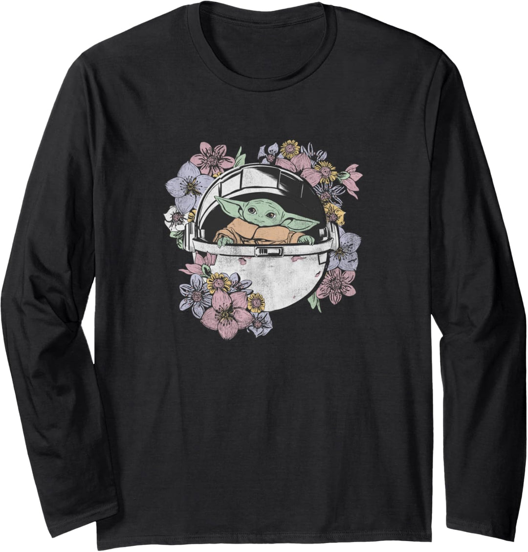 Star Wars Grogu Floral Carrier Langarmshirt