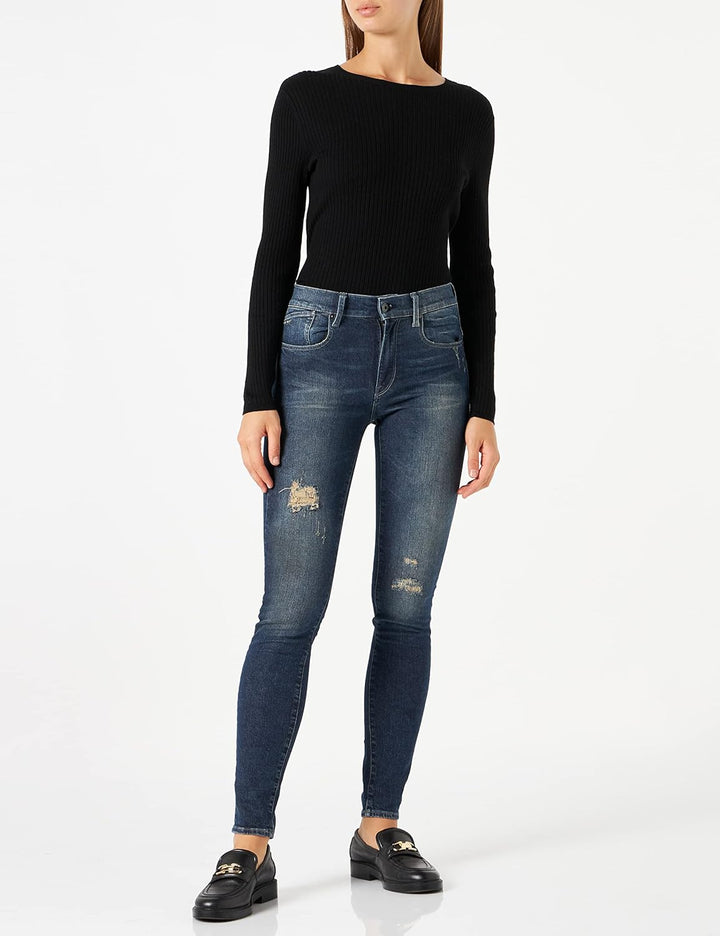 G-STAR RAW Damen Lhana Skinny Wmn Jeans 26W / 30L Blau (Antique Forest Blue Restored D19079-d188-d35