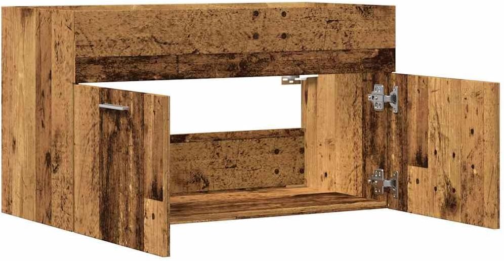 vidaXL Waschbeckenunterschrank Altholz-Optik 80x38,5x46 cm 80 x 38.5 x 46 cm Altholz, 80 x 38.5 x 46