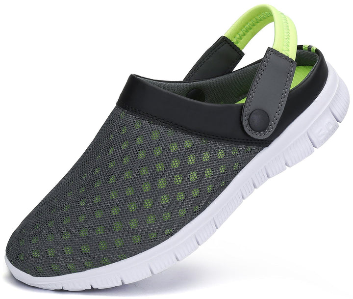 SAGUARO Sommer Unisex Clogs Hausschuhe Mesh Atmungsaktiv Gartenschuhe Gr. 36-48, 36 EU Grün