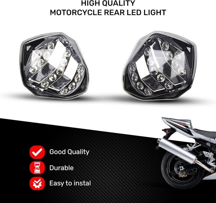 avdb-moto LED-Bremslicht mit integriertem Blinker kompatibel mit Suzuki GSXR1000, K3, K4 2003/2004 (