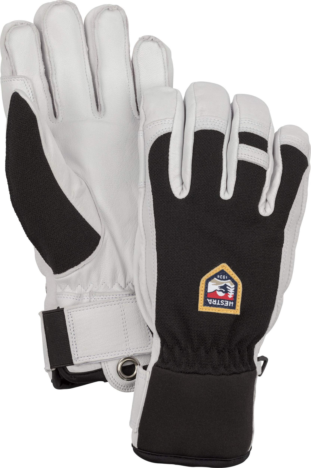 Hestra Ski Army Leather Patrol Winter Cold Weather Gloves Schwarz 4 UK, Schwarz 4 UK