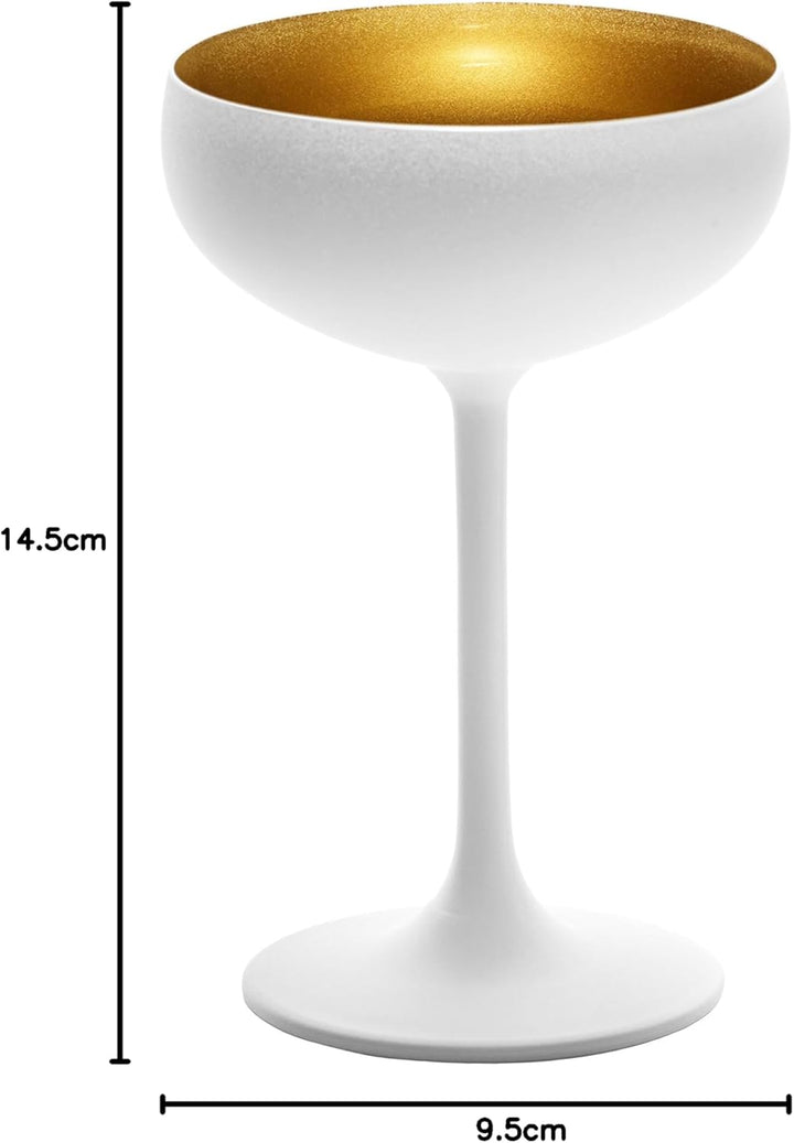 Stölzle Lausitz Elements Sektschale, Glas, Weiss, 6 Stück
