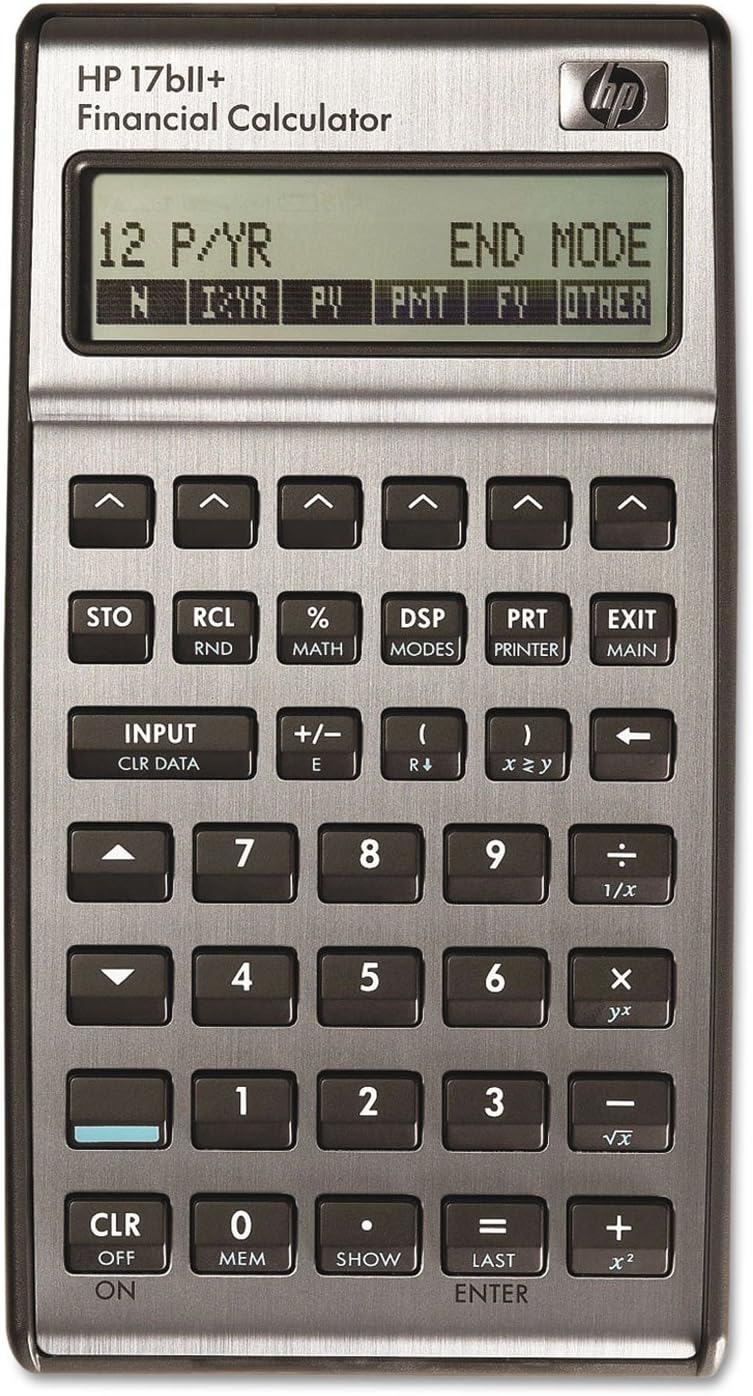 HP-17 B II Plus Hewlett Packard Finanzrechner Eingabelogik: Algebraisch/UPN