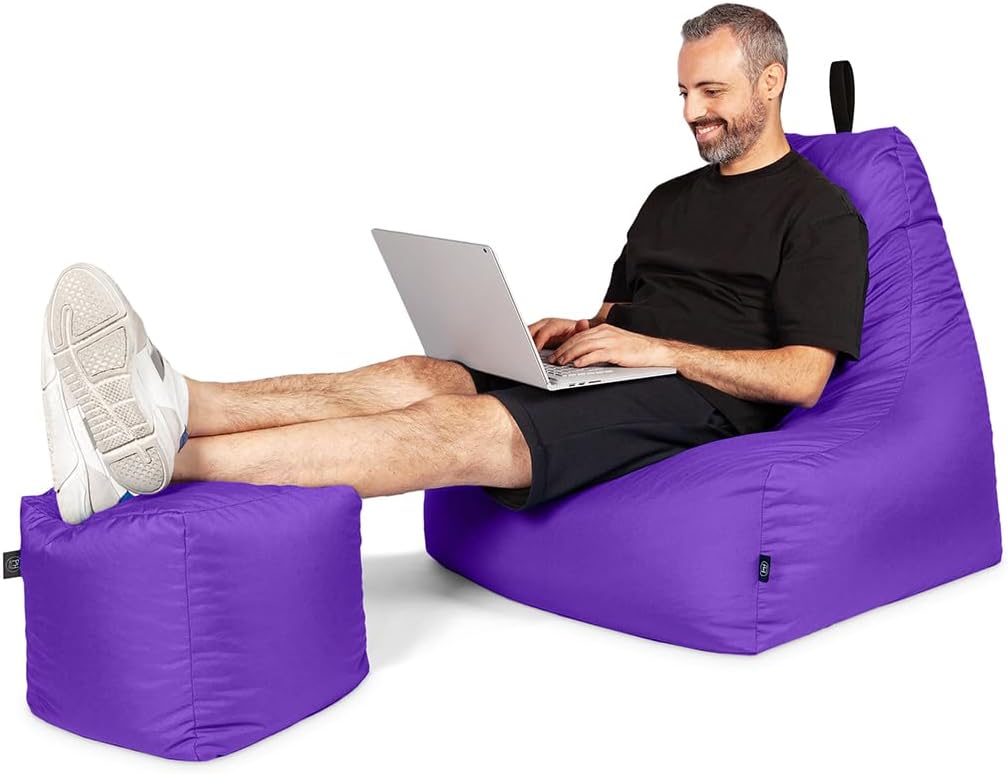 PATCH HOME Sitzsack Sitzkissen Beanbag Premium Lounge Gaming Sessel inkl. Würfel In & Outdoor geeign