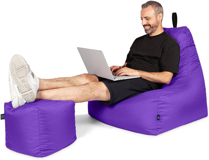 PATCH HOME Sitzsack Sitzkissen Beanbag Premium Lounge Gaming Sessel inkl. Würfel In & Outdoor geeign