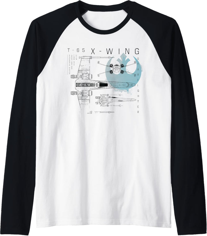 Star Wars Rebel X-Wing Starfighter Schematic Raglan
