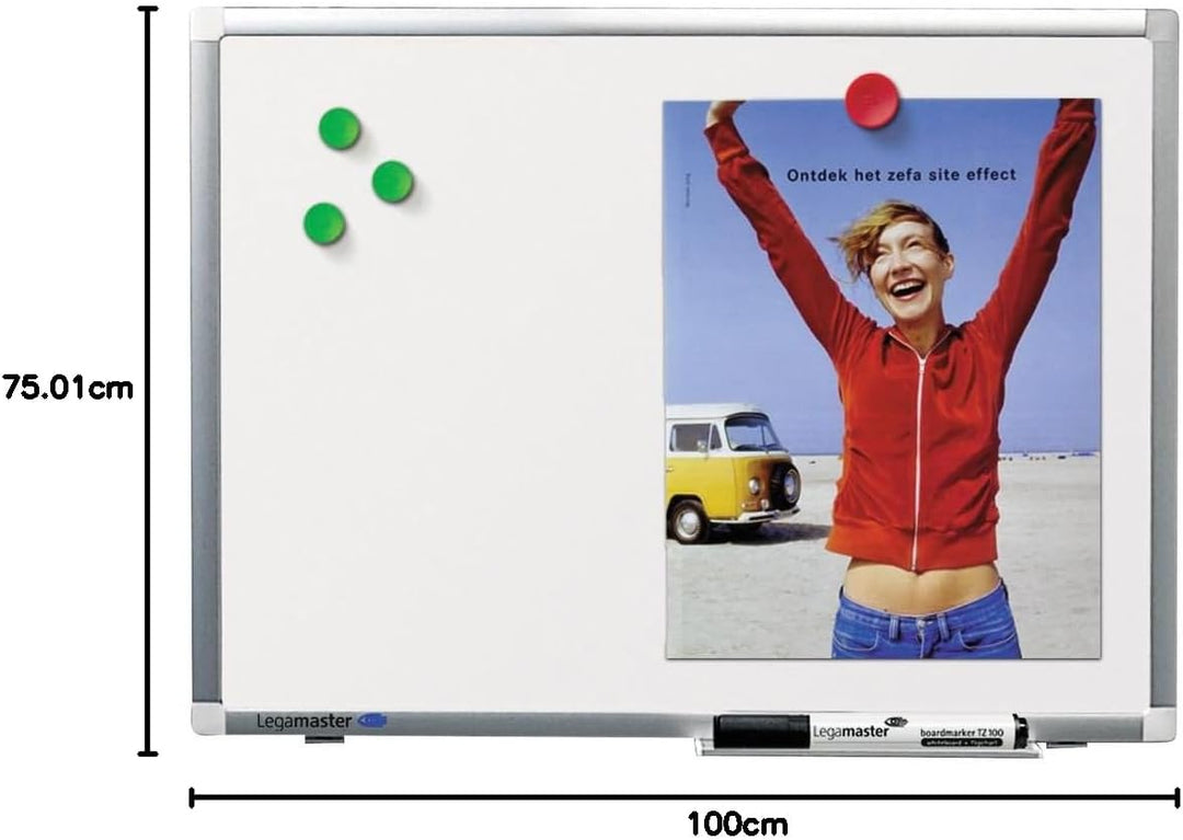 Legamaster 7-101048 Whiteboard Premium Plus, e3-Emaille, 100 x 75 cm, 100 x 75 cm