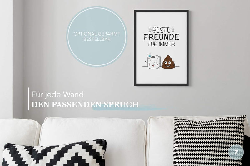 Papierschmiede® Bilder Home XXL Kunstdruck A1 (59,4x84,1 cm) Spruch Poster Zuhause Schrift Bild Wand