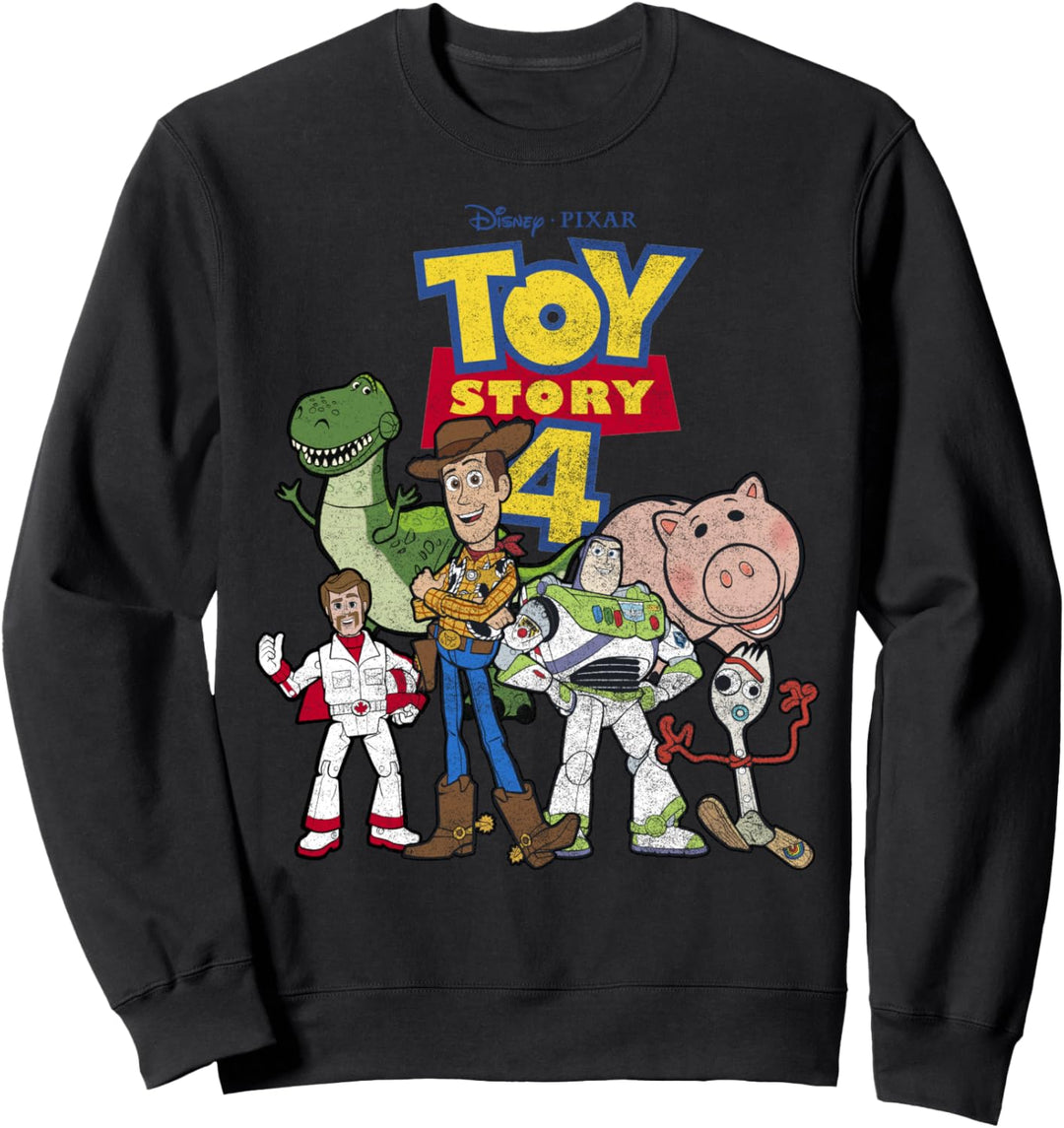 Disney Pixar Toy Story 4 New Group Shot Movie Logo Poster Sweatshirt
