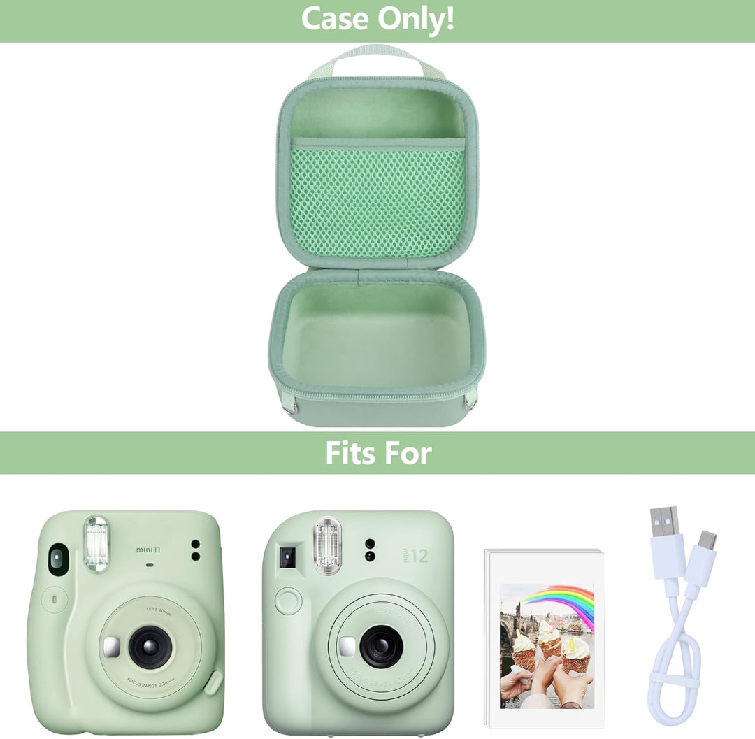 Hartschalen Schutzhülle Tasche Geeignet für INSATX mini 12 / INSTAX mini 11 Sofortbildkameras (Mint