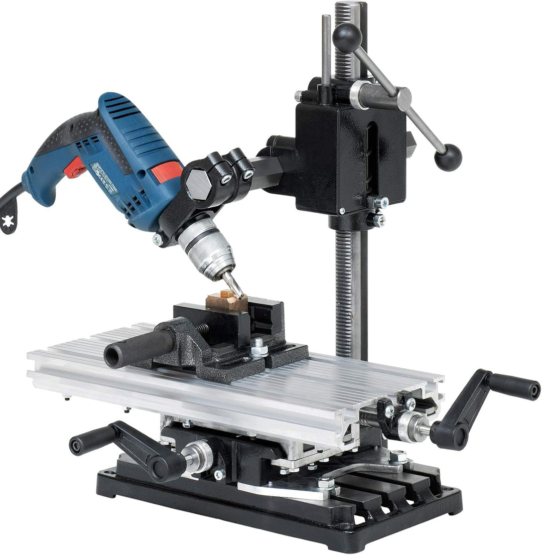 WABECO 2-Achsen Koordinatentisch K400 400 x 180 mm mit Maschinenschraubstock Kreuztisch Bohrtisch fü