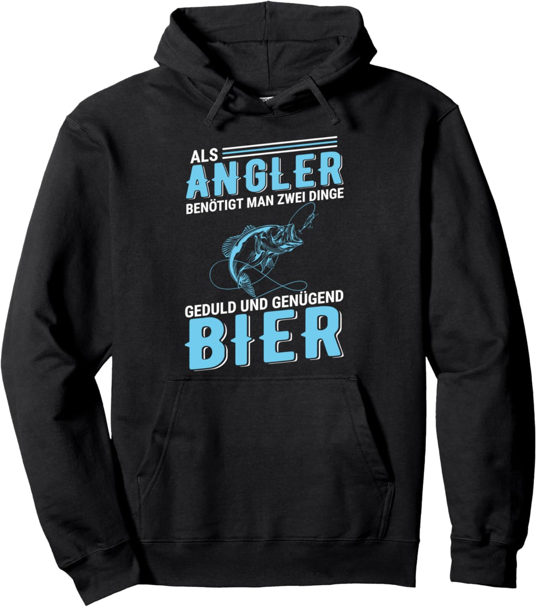 Angler Spruch zum angeln am Fluss oder See Fischer Pullover Hoodie