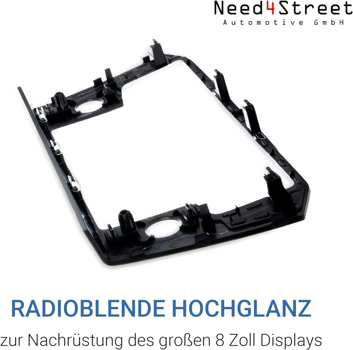 Need4Street Radioblende zur Nachrüstung des grossen 8 Zoll Displays, schwarz, Einbaurahmen kompatibe