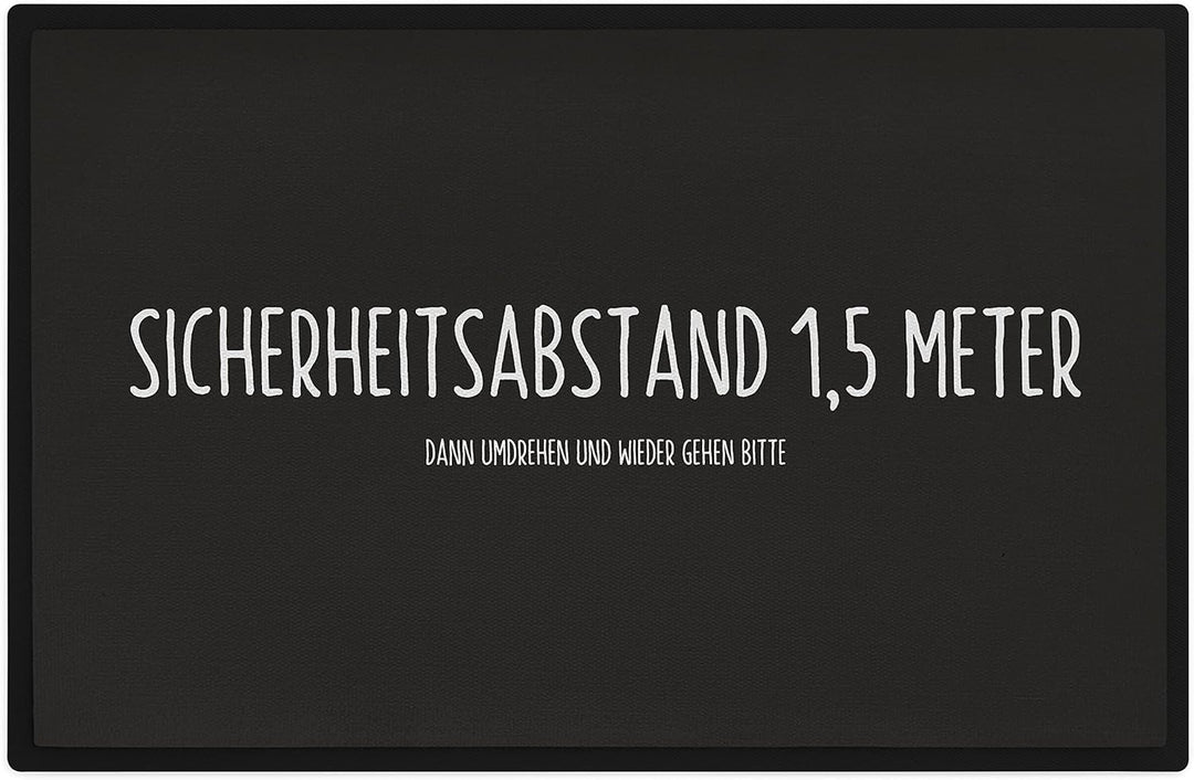 Trendation - Lustige Fussmatten Sicherheitsabstand Spruch Willkommen Humor