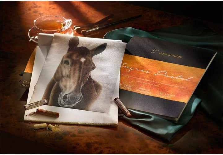 Hahnemühle The Collection, Ingres Pastel, 100 g/m², Echt-Bütten-Pastellpapier, weiss, 30x40 cm, 20 B