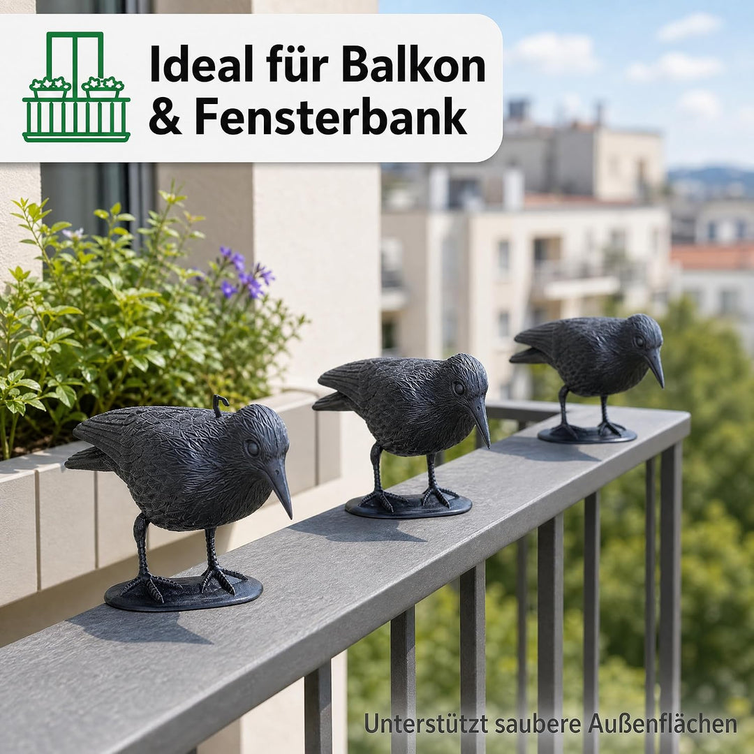 Brandsseller 5er-Set Taubenschreck Rabe Krähe abwehr von Kleinvögeln und Tauben Vogelschreck Tierfre