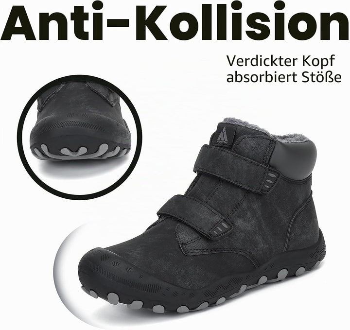 Mishansha Kinder Winterschuhe Warm Gefüttert Winterstiefel Jungen Mädchen Schneestiefel Outdoor Ruts