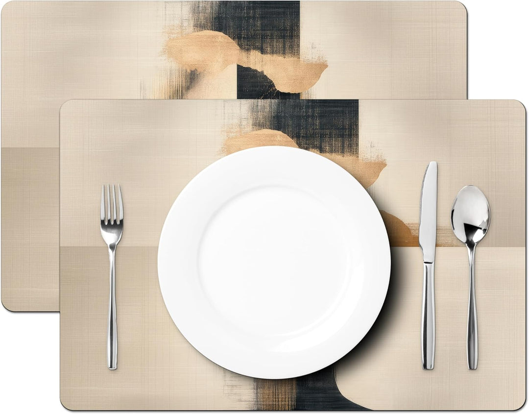 KitchenYeah© Platzsets Abwaschbar 6-Teilig 45x30 cm Tischsets Platzdeckchen Platzset Unterlage Tisch