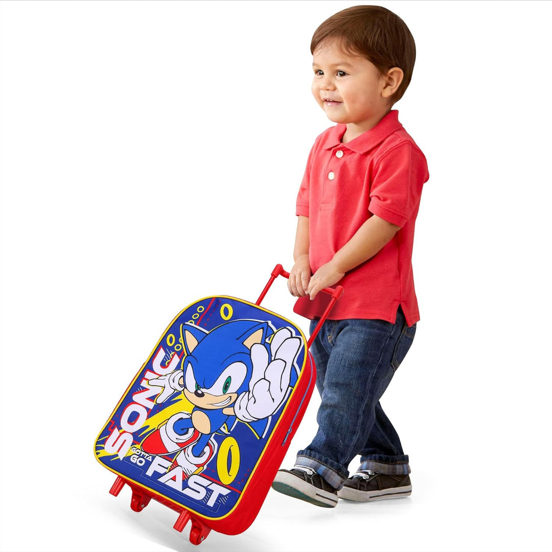 Faltbarer Kinder-Trolley, Handgepäck, Rucksack für Schule, Reisen, Urlaub Blau, Blau