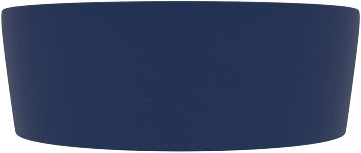 Luxus-Waschbecken mit üBerlauf Matt Dunkelblau 36x13 CM Keramik Waschbecken Waschtisch Aufsatzwaschb