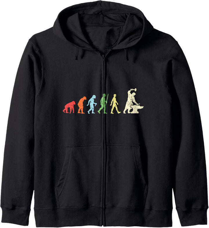 Blacksmith Evolution Vintage Blacksmithing Geschenk Blacksmi Kapuzenjacke