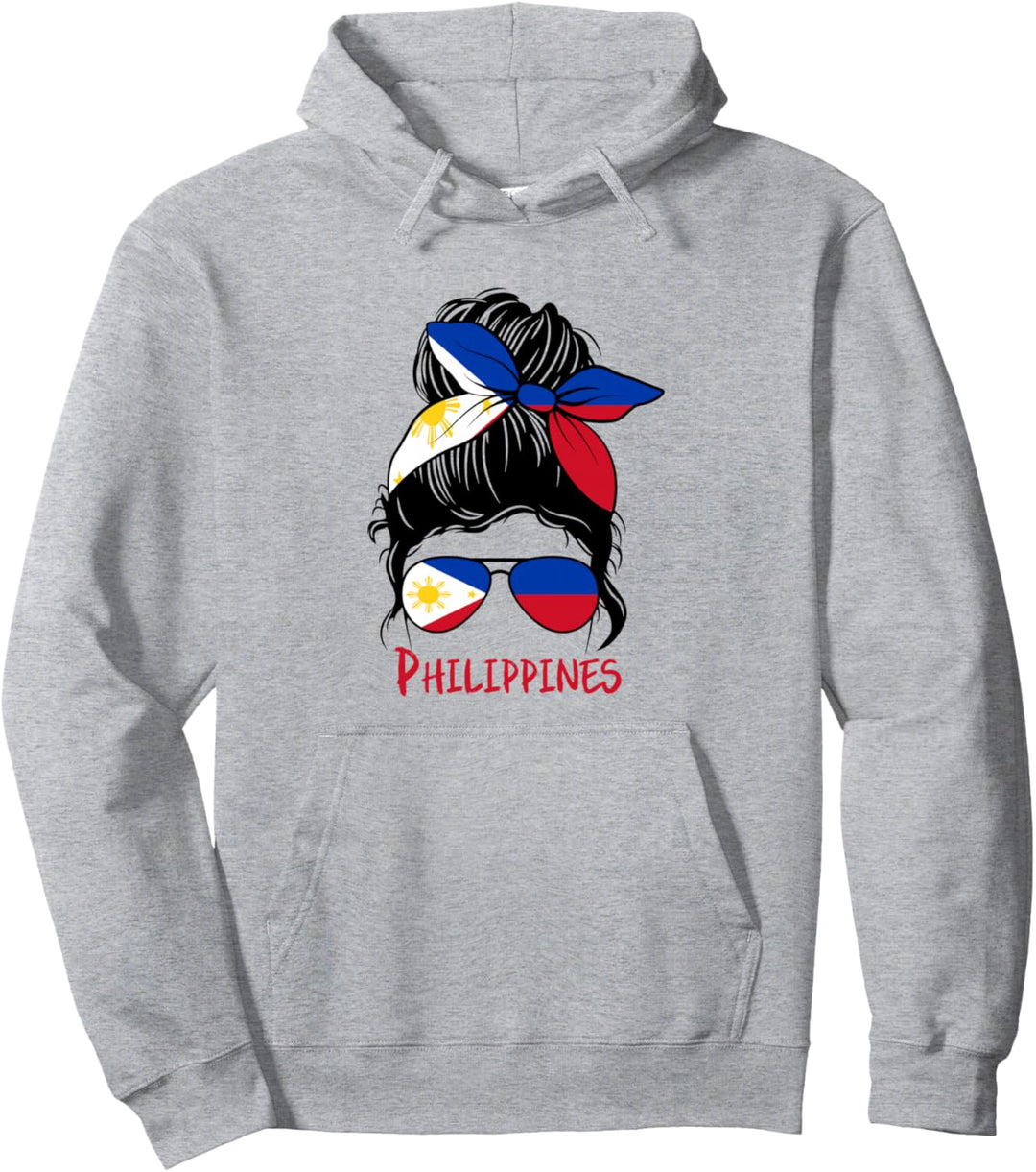 Filipinisches Mädchen Filipina Pinay Girl Philippinen Frau Flagge Pullover Hoodie